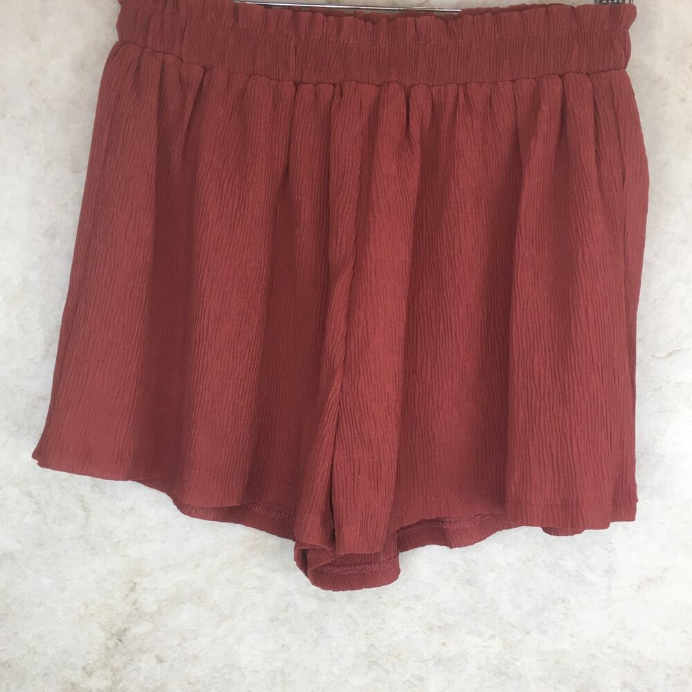 Lulus Red Lined Cool Summer Shorts  Women's Size Small